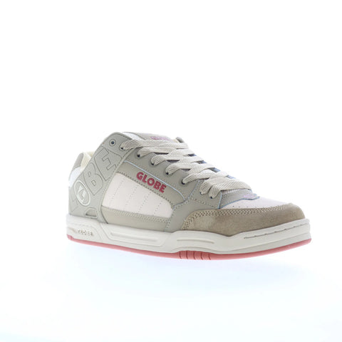 Globe Tilt GBTILT Mens Beige Leather Lace Up Skate Inspired Sneakers Shoes