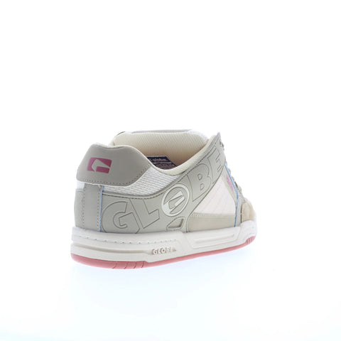 Globe Tilt GBTILT Mens Beige Leather Lace Up Skate Inspired Sneakers Shoes