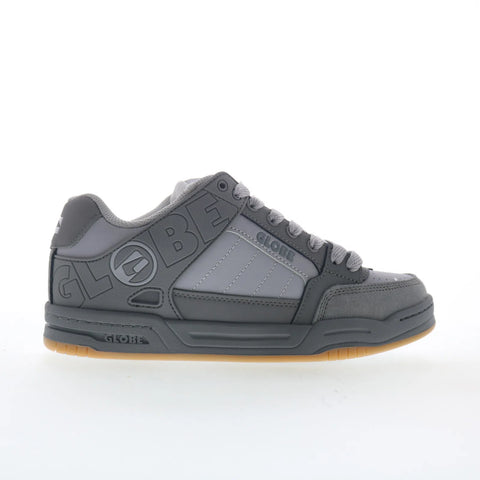 Globe Tilt GBTILT Mens Gray Leather Lace Up Skate Inspired Sneakers Shoes