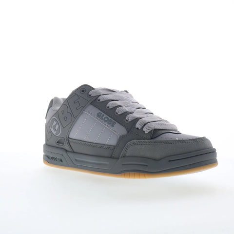 Globe Tilt GBTILT Mens Gray Leather Lace Up Skate Inspired Sneakers Shoes