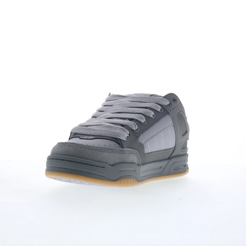Globe Tilt GBTILT Mens Gray Leather Lace Up Skate Inspired Sneakers Shoes