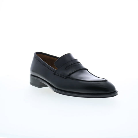 Pastori by Di Bianco Titus Nappa Mens Black Loafers & Slip Ons Penny Shoes