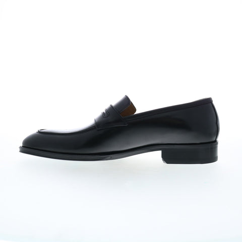 Pastori by Di Bianco Titus Nappa Mens Black Loafers & Slip Ons Penny Shoes