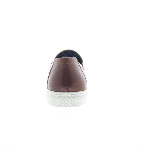 Studio Belvedere Tivoli Mens Brown Leather Loafers & Slip Ons Penny Shoes