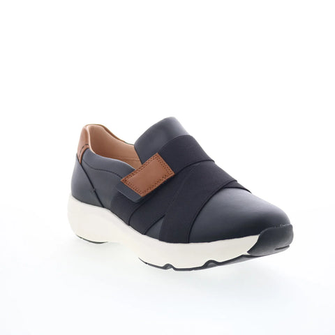 Clarks Tivoli Strap 26177648 Womens Black Wide Lifestyle Sneakers Shoes