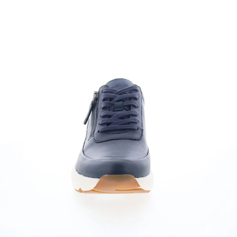 Clarks Tivoli Zip 26176649 Womens Blue Wide Leather Lifestyle Sneakers Shoes