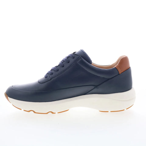 Clarks Tivoli Zip 26176649 Womens Blue Wide Leather Lifestyle Sneakers Shoes