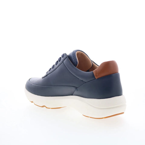 Clarks Tivoli Zip 26176649 Womens Blue Wide Leather Lifestyle Sneakers Shoes