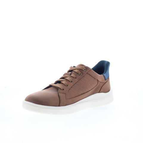 Rockport Trenner 2 Mens Brown Wide Leather Lace Up Lifestyle Sneakers Shoes