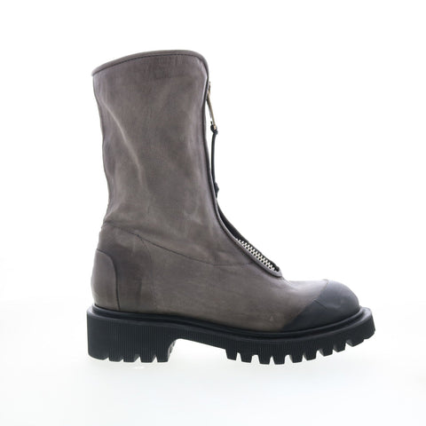 A.S. 98 Tobie Womens Gray Leather Zipper Casual Dress Boots