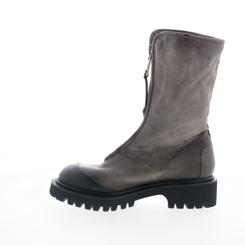 A.S. 98 Tobie Womens Gray Leather Zipper Casual Dress Boots