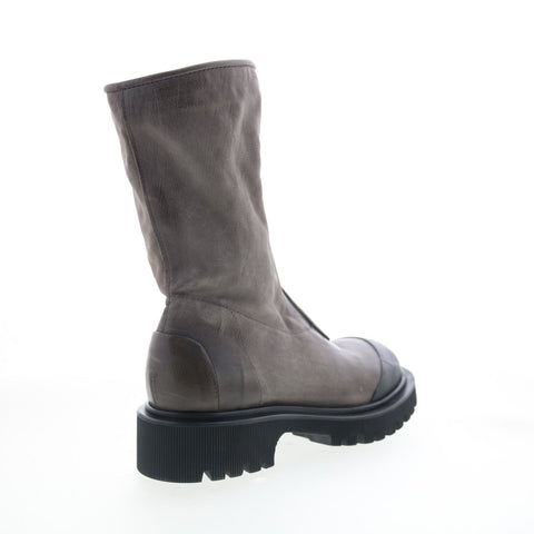 A.S. 98 Tobie Womens Gray Leather Zipper Casual Dress Boots