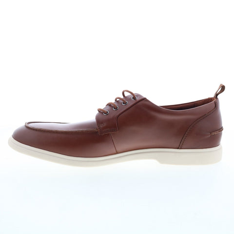 Calvin Klein Todd CMTODD Mens Brown Leather Oxfords & Lace Ups Casual Shoes