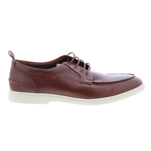 Calvin Klein Todd CMTODD Mens Brown Leather Oxfords & Lace Ups Casual Shoes