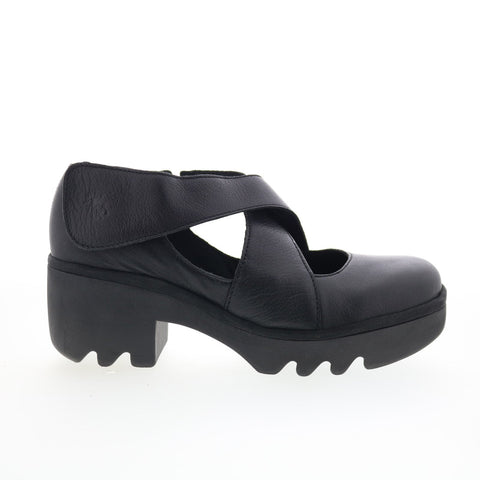 Fly London Togo TOGO533FLY-000 Womens Black Leather Pumps Heels Shoes