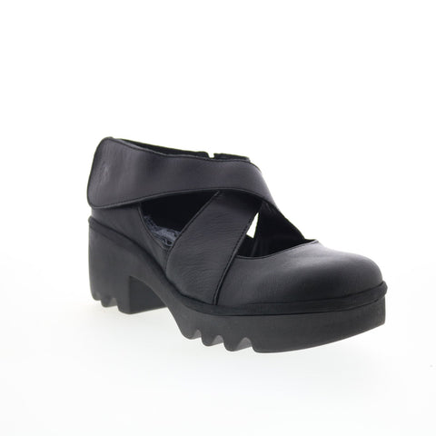 Fly London Togo TOGO533FLY-000 Womens Black Leather Pumps Heels Shoes