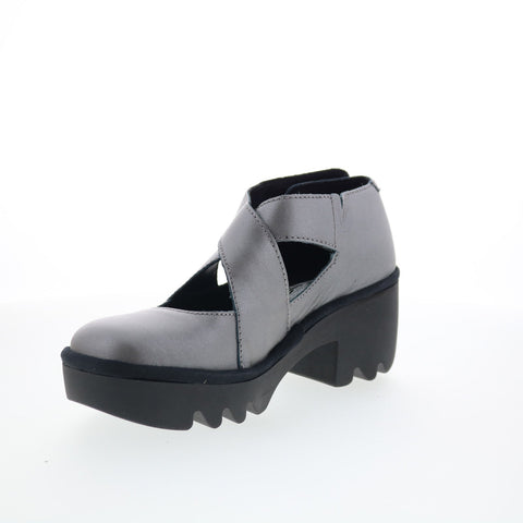 Fly London Togo TOGO533FLY-004 Womens Gray Leather Pumps Heels Shoes