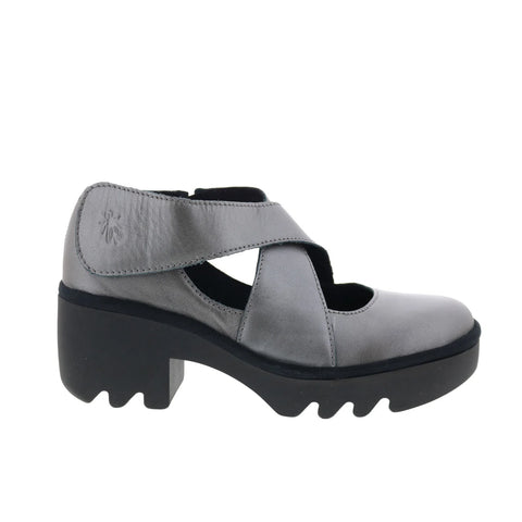 Fly London Togo TOGO533FLY-004 Womens Gray Leather Pumps Heels Shoes