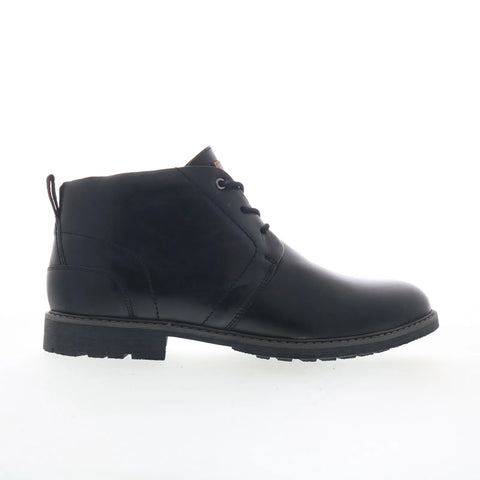 Rockport Tolan RMTOLAN Mens Black Wide Leather Lace Up Chukkas Boots