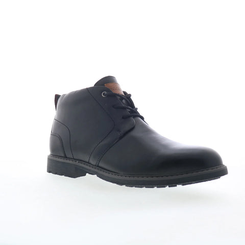 Rockport Tolan RMTOLAN Mens Black Wide Leather Lace Up Chukkas Boots