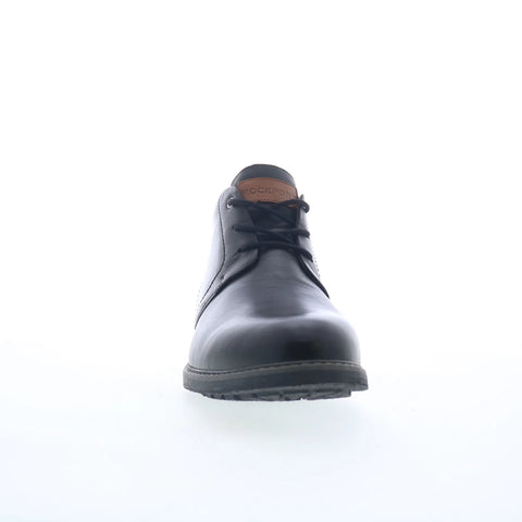 Rockport Tolan RMTOLAN Mens Black Wide Leather Lace Up Chukkas Boots