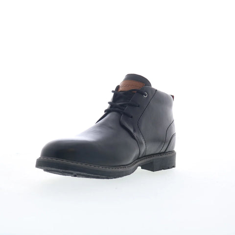 Rockport Tolan RMTOLAN Mens Black Wide Leather Lace Up Chukkas Boots
