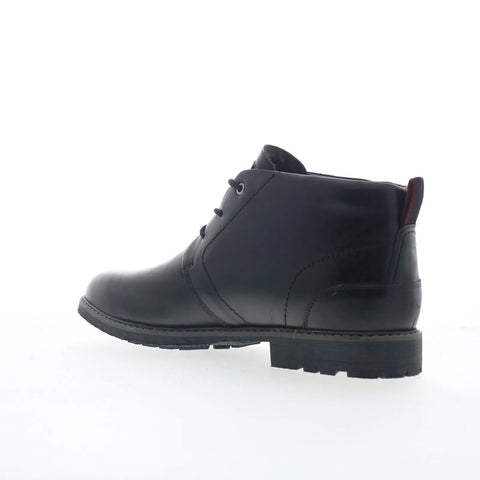 Rockport Tolan RMTOLAN Mens Black Wide Leather Lace Up Chukkas Boots
