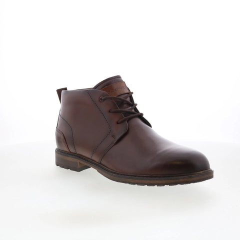 Rockport Tolan RMTOLAN Mens Brown Wide Leather Lace Up Chukkas Boots