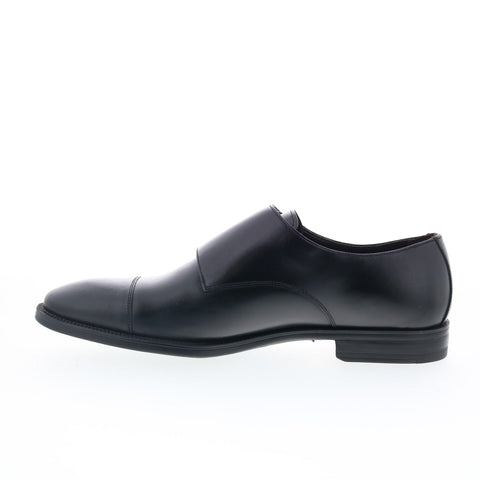 Studio Belvedere Toledo Mens Black Leather Loafers & Slip Ons Casual Shoes