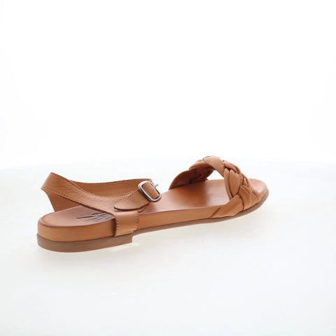 Miz Mooz Tommi Womens Brown Leather Hook & Loop Strap Sandals Shoes