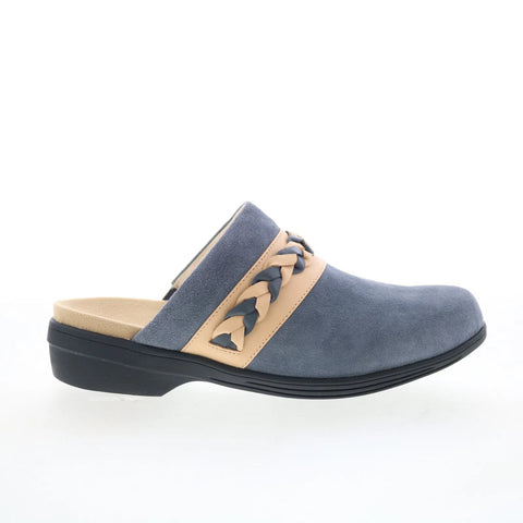Spenco Topanga Clog SP1097IRN Womens Gray Suede Slip On Clog Flats Shoes