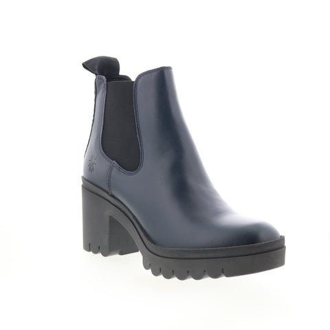 Fly London Tope TOPE520FLY-026 Womens Blue Leather Slip On Chelsea Boots