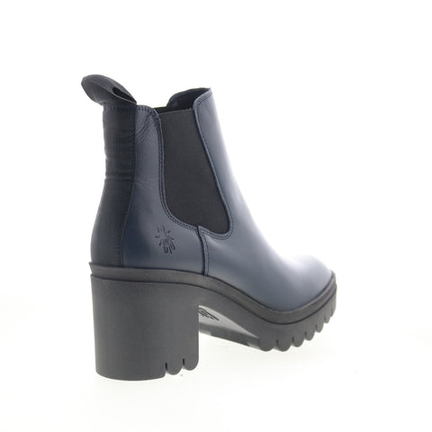 Fly London Tope TOPE520FLY-026 Womens Blue Leather Slip On Chelsea Boots