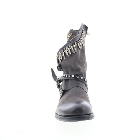 A.S. 98 Tosh 516332-101-0001 Womens Gray Leather Zipper Casual Dress Boots
