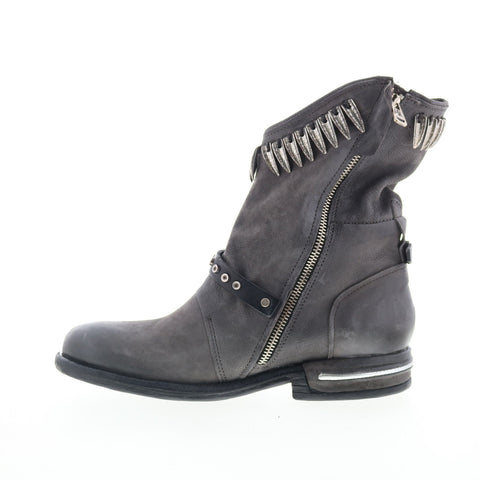 A.S. 98 Tosh 516332-101-0001 Womens Gray Leather Zipper Casual Dress Boots