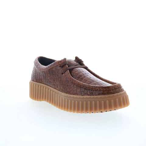 Clarks Torhill Bee 26175908 Womens Brown Leather Oxford Flats Shoes