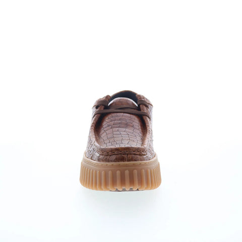 Clarks Torhill Bee 26175908 Womens Brown Leather Oxford Flats Shoes