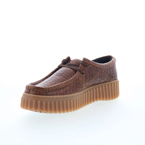 Clarks Torhill Bee 26175908 Womens Brown Leather Oxford Flats Shoes