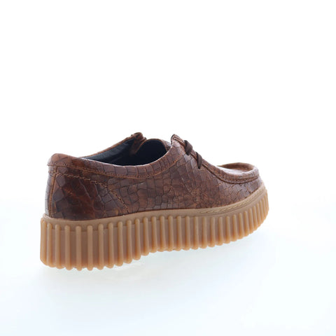 Clarks Torhill Bee 26175908 Womens Brown Leather Oxford Flats Shoes
