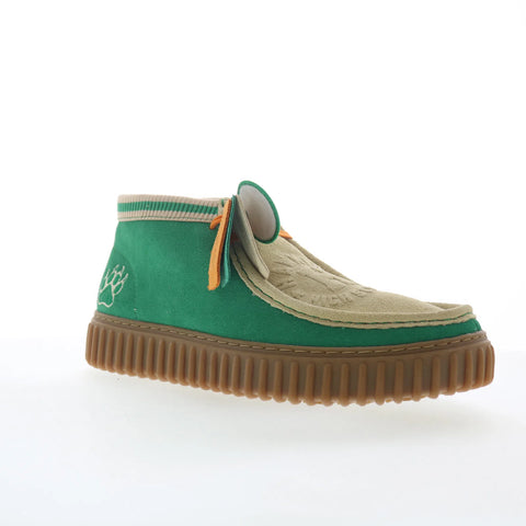 Clarks Torhill HI Stranger Things 26181026 Mens Green Suede Chukkas Boots