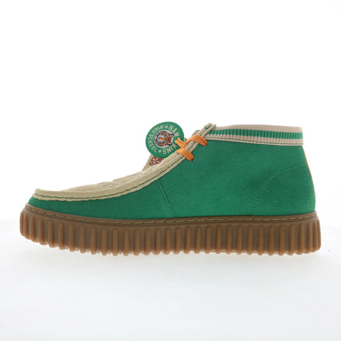 Clarks Torhill HI Stranger Things 26181026 Mens Green Suede Chukkas Boots