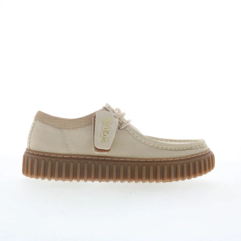 Clarks Torhill LO 26180906 Mens Beige Suede Oxfords & Lace Ups Casual Shoes