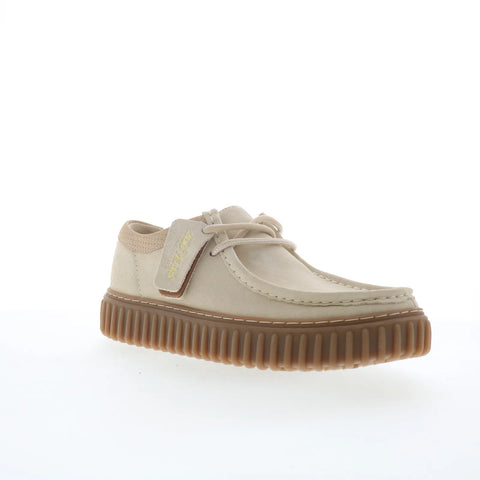 Clarks Torhill LO 26180906 Mens Beige Suede Oxfords & Lace Ups Casual Shoes