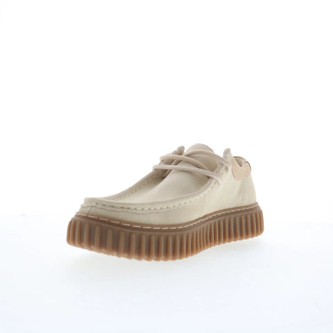 Clarks Torhill LO 26180906 Mens Beige Suede Oxfords & Lace Ups Casual Shoes