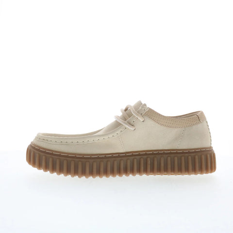 Clarks Torhill LO 26180906 Mens Beige Suede Oxfords & Lace Ups Casual Shoes