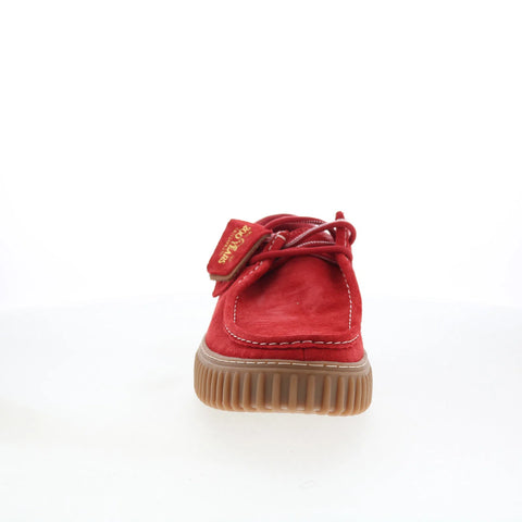 Clarks Torhill LO 26180908 Mens Red Suede Oxfords & Lace Ups Casual Shoes