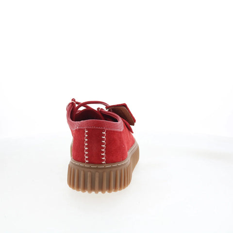 Clarks Torhill LO 26180908 Mens Red Suede Oxfords & Lace Ups Casual Shoes
