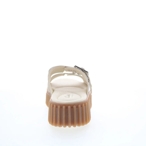 Clarks Torhill Slide 26176430 Womens White Leather Slides Sandals Shoes