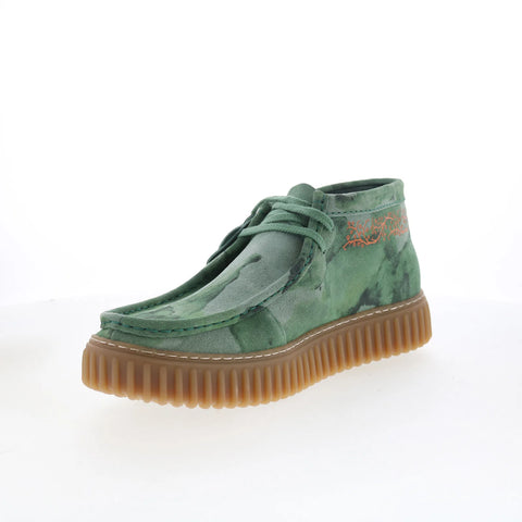 Clarks Torhill Tor 26180457 Mens Green Suede Lace Up Chukkas Boots
