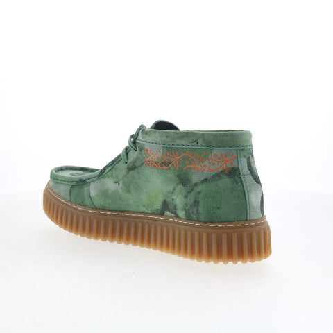Clarks Torhill Tor 26180457 Mens Green Suede Lace Up Chukkas Boots